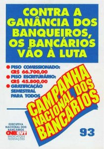 Cartaz da campanha salarial