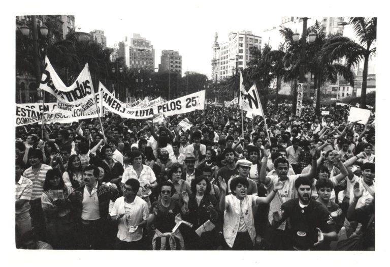 Movimento histórico dos bancários, em setembro de 1985, completa 40 anos com homenagem da Assembleia Legislativa de São Paulo (Crédito: Seeb-SP/Cedoc)