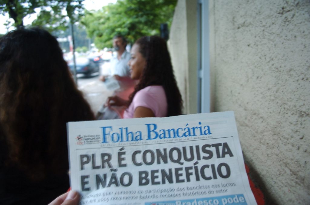 Não é benefício dado pelos bancos: há 30 anos bancários foram a primeira categoria a conquistar direito à PLR e garantida na CCT nacional (Crédito: Paulo Pepe/Seeb-SP)
