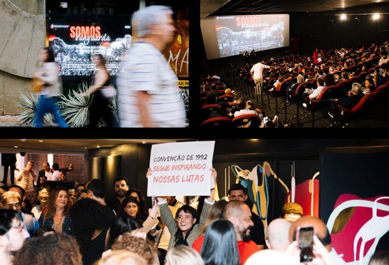 Documentário produzido pelo Sindicato foi lançado em outubro e ganhará exibição pelo CineB e via Youtube (Crédito: Rebeca Figueiredo, com montagem de Linton Públio/Imprensa-Seeb-SP)