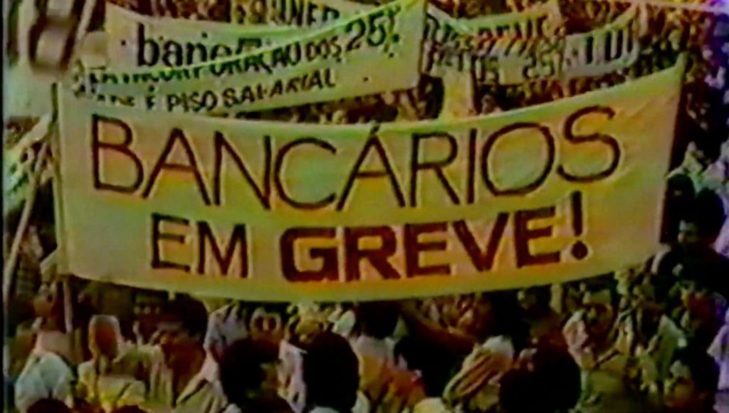 A força da organização nacional e a mobilização dos bancários são protagonistas no documentário que conta a história vanguardista da CCT (Crédito: Reprodução Documentário)